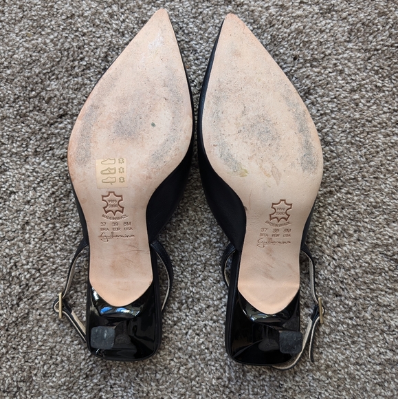 Guilhermina Anthro strappy black kitten heels, sz 8 EUC - Picture 2 of 13